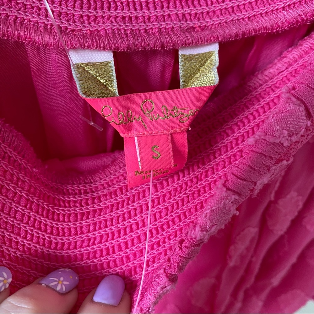 SOLD NWT Lilly Pulitzer Rochelle Romper Dress Plumeria Pink - Picture 10 of 14